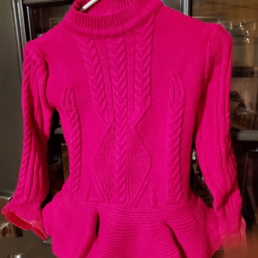 Girls Pink Pretty Sweater!Size 10 Stylish !Warm!